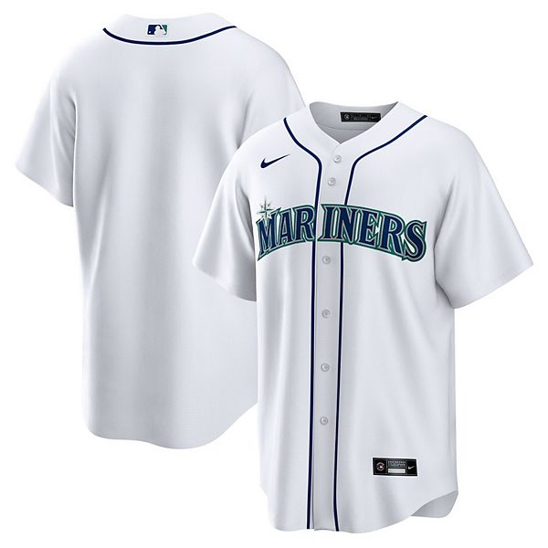 Outerstuff Seattle Mariners Blank White Youth Cool Base Home Replica Jersey  (Medium 10/12)