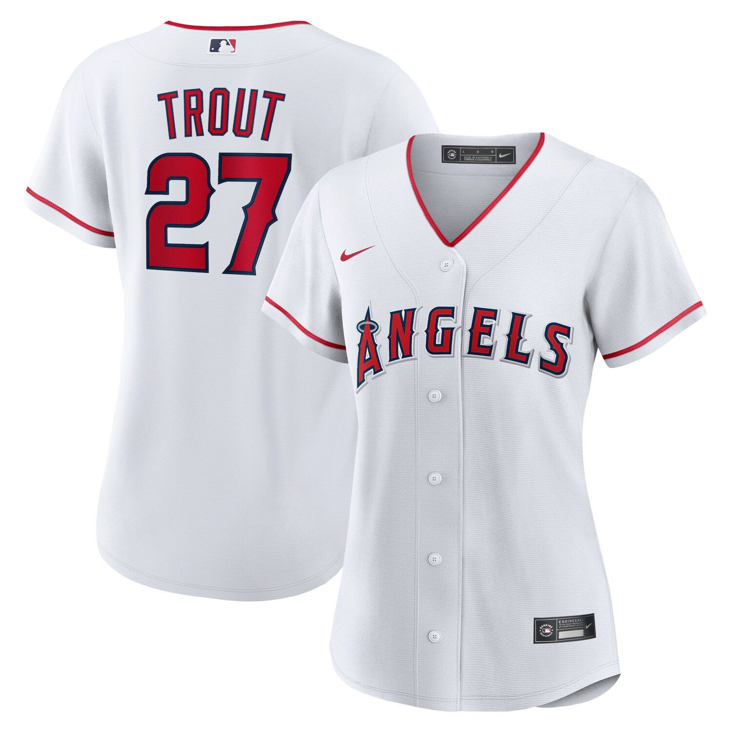 mike trout white jersey