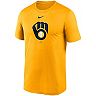 Men's Nike Gold Milwaukee Brewers Large Logo Legend Performance T-Shirt