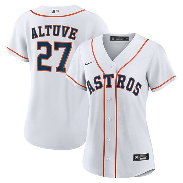 Youth Jose Altuve Houston Astros Replica White Home Cooperstown Collection  Jersey