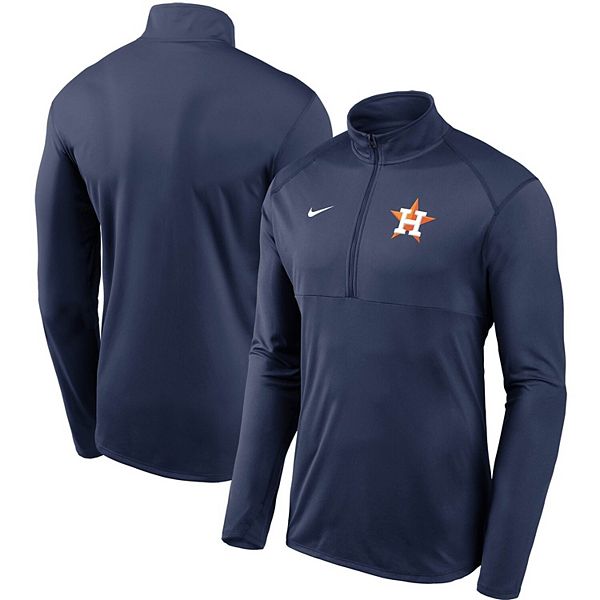 Men's Nike Navy Houston Astros Team Logo Element Performance Half-Zip  Pullover Jacket