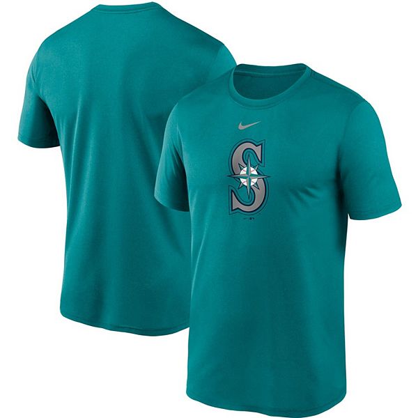 Men's Nike Aqua Seattle Mariners Large Logo Legend Performance T-Shirt