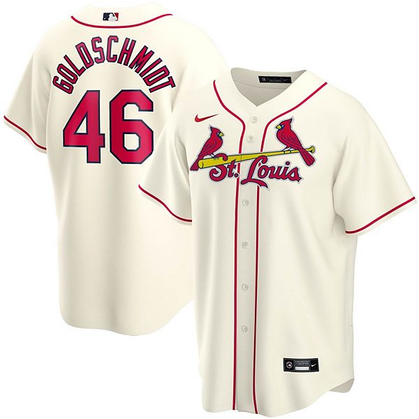 Men's St. Louis Cardinals Flex Base Gold Trim Jersey - All