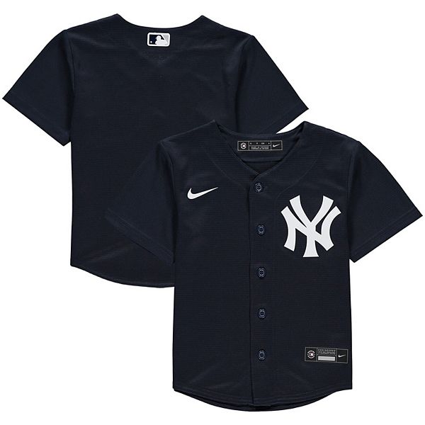 Men's New York Yankees Nike Black/White Official Replica Jersey