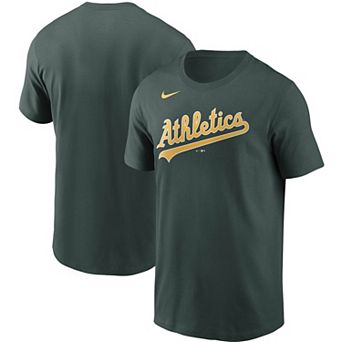 Men's Nike Green Oakland Athletics Team Wordmark T-Shirt