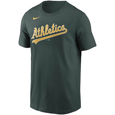 Men's Nike Green Oakland Athletics Team Wordmark T-Shirt