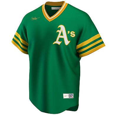 Men's Nike Kelly Green Oakland Athletics Road Cooperstown Collection Team Jersey