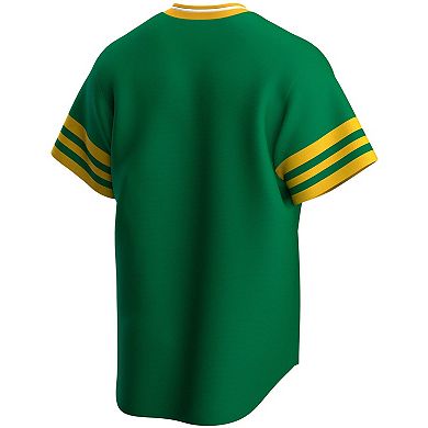Men's Nike Kelly Green Oakland Athletics Road Cooperstown Collection Team Jersey