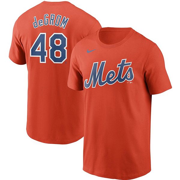 Men's Nike Jacob deGrom Orange New York Mets Name & Number