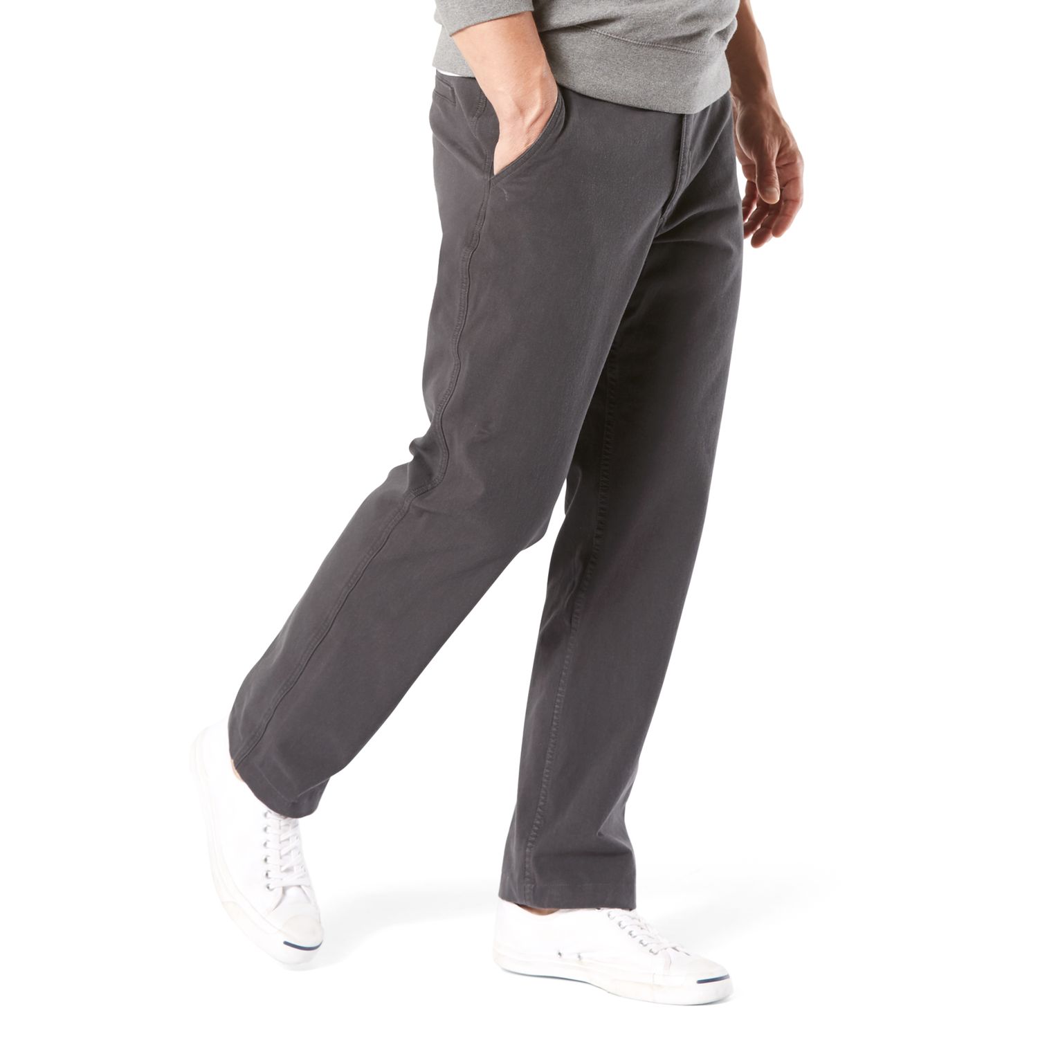 men's downtime slim tapered fit smart 360 flex khaki stretch pants