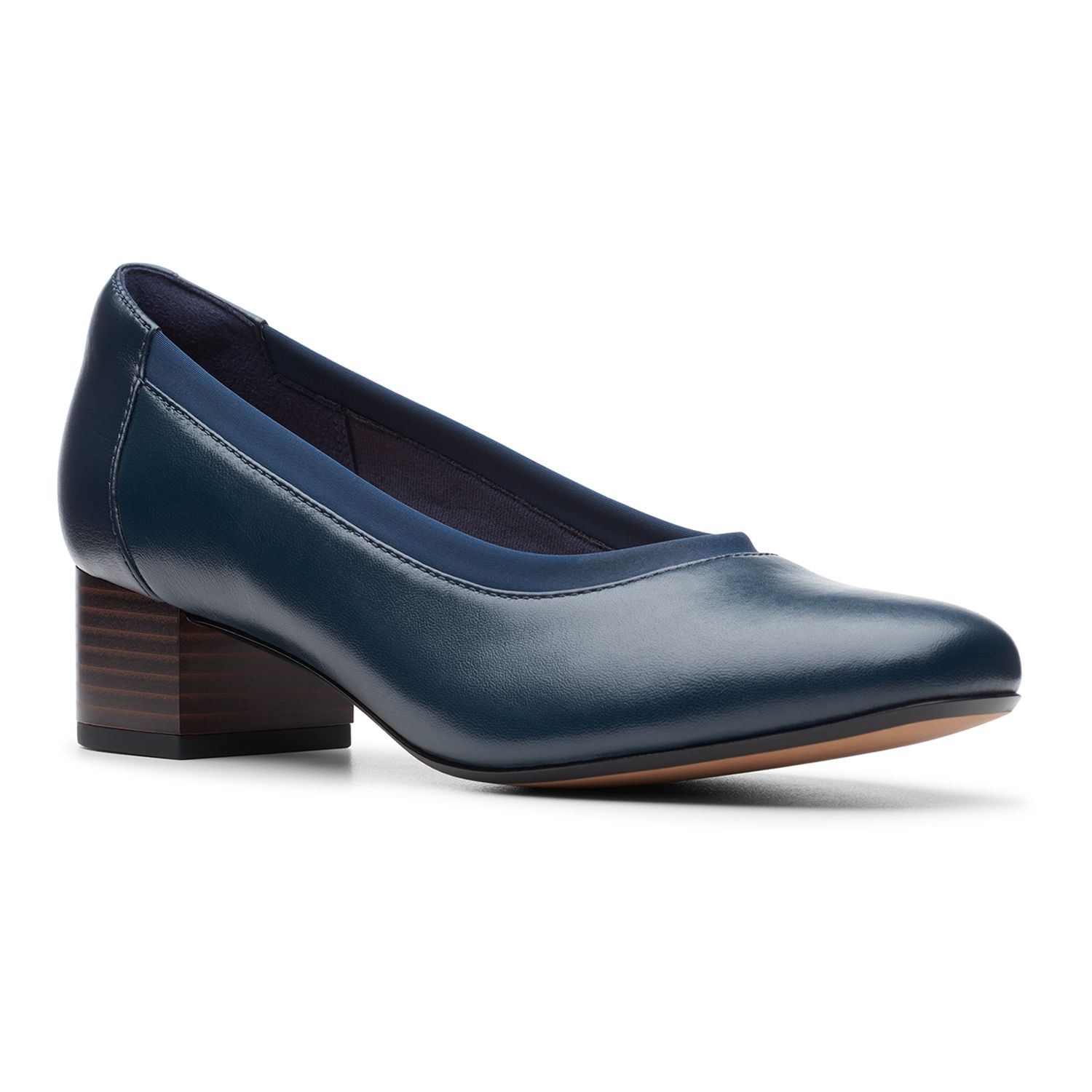 clarks navy blue pumps