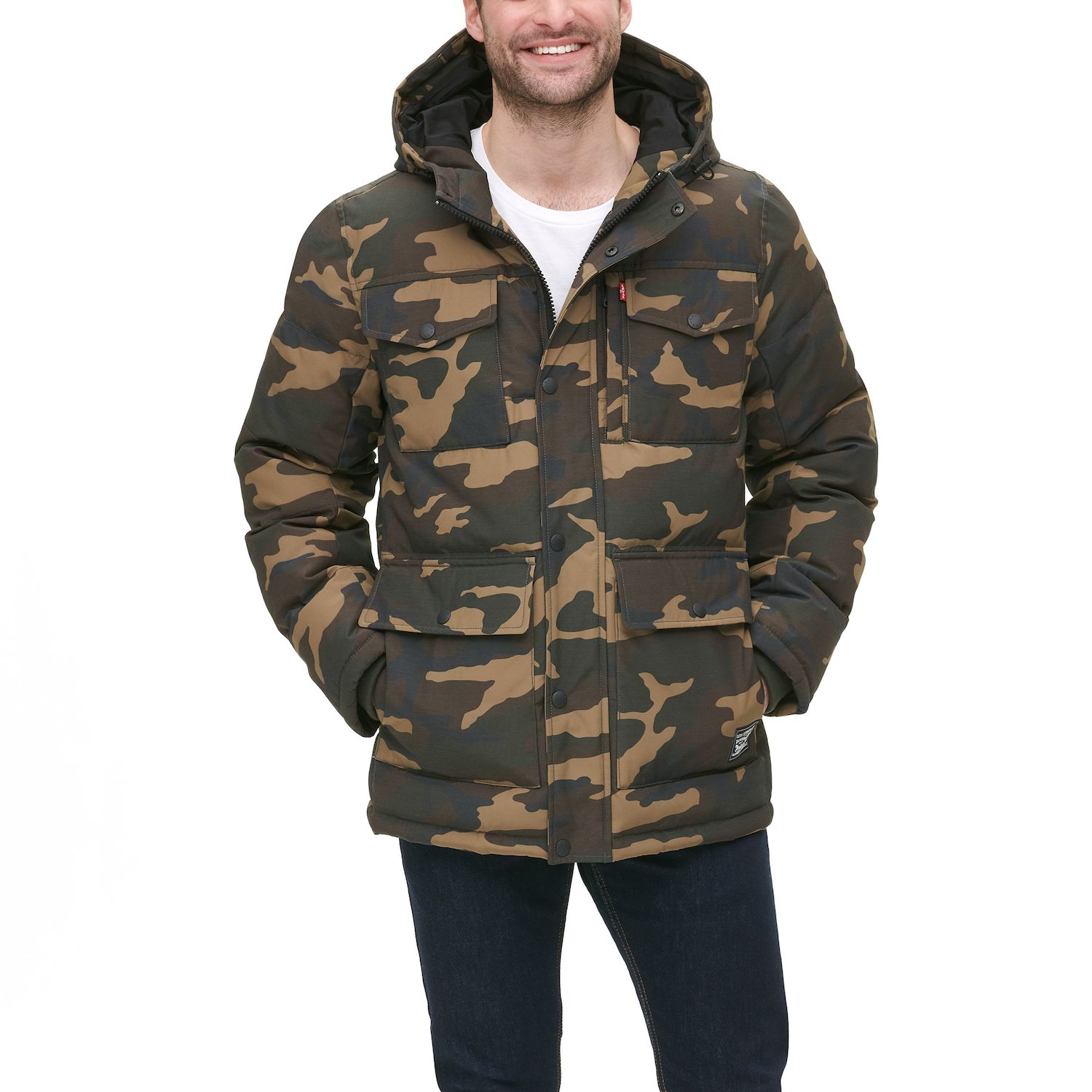 levi's camo hoodie