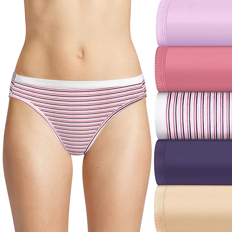 UPC 192503565046 product image for Hanes Ultimate 5-pk. Ultra Soft Cotton Comfort Bikini Panties 42HUC6, Women's, W | upcitemdb.com