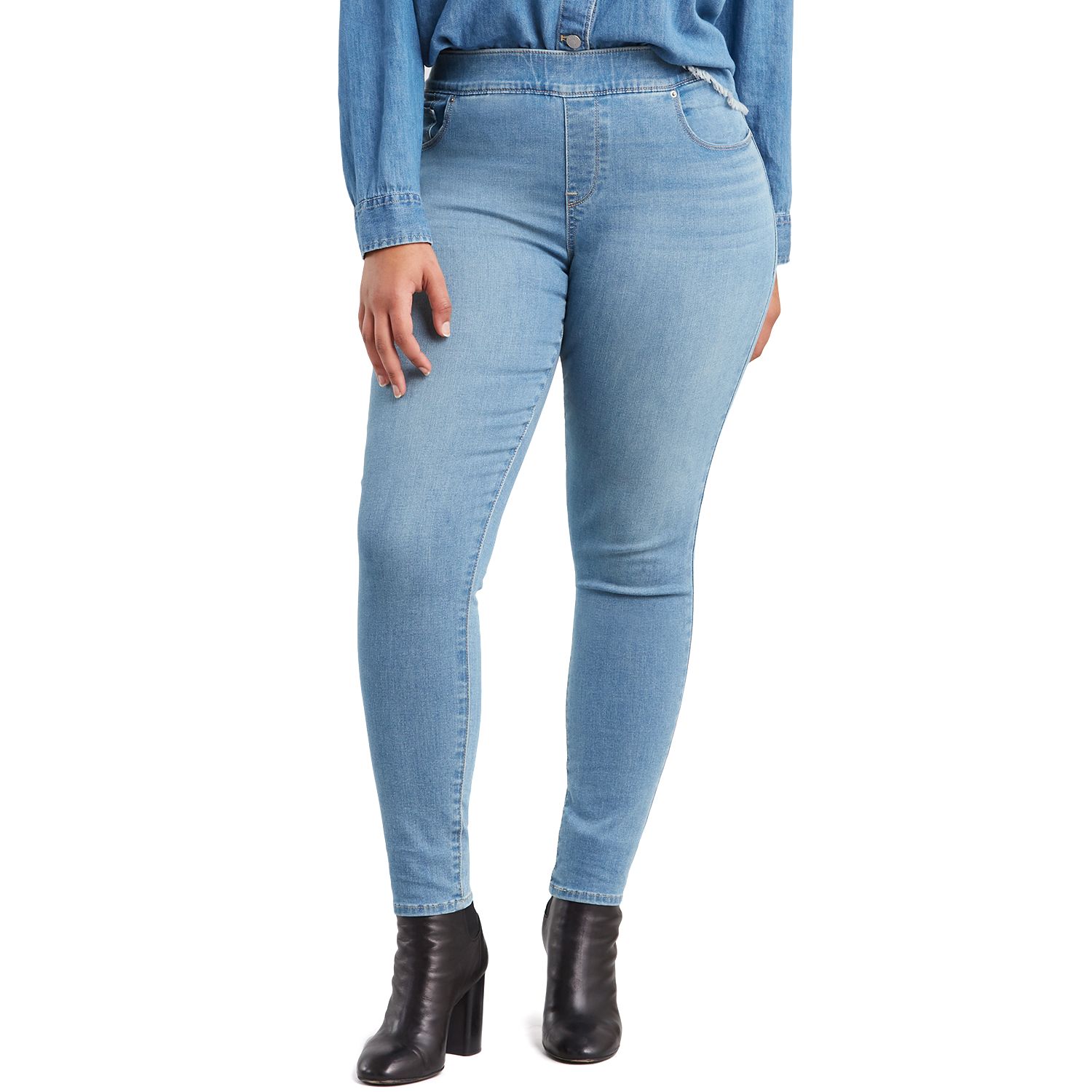 levi pull on jeans plus size