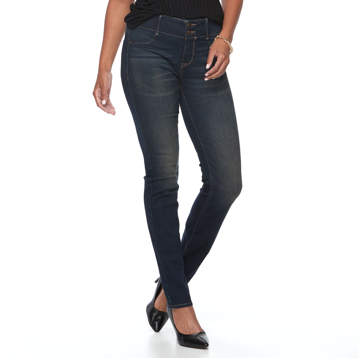 apt 9 tummy control straight leg jeans