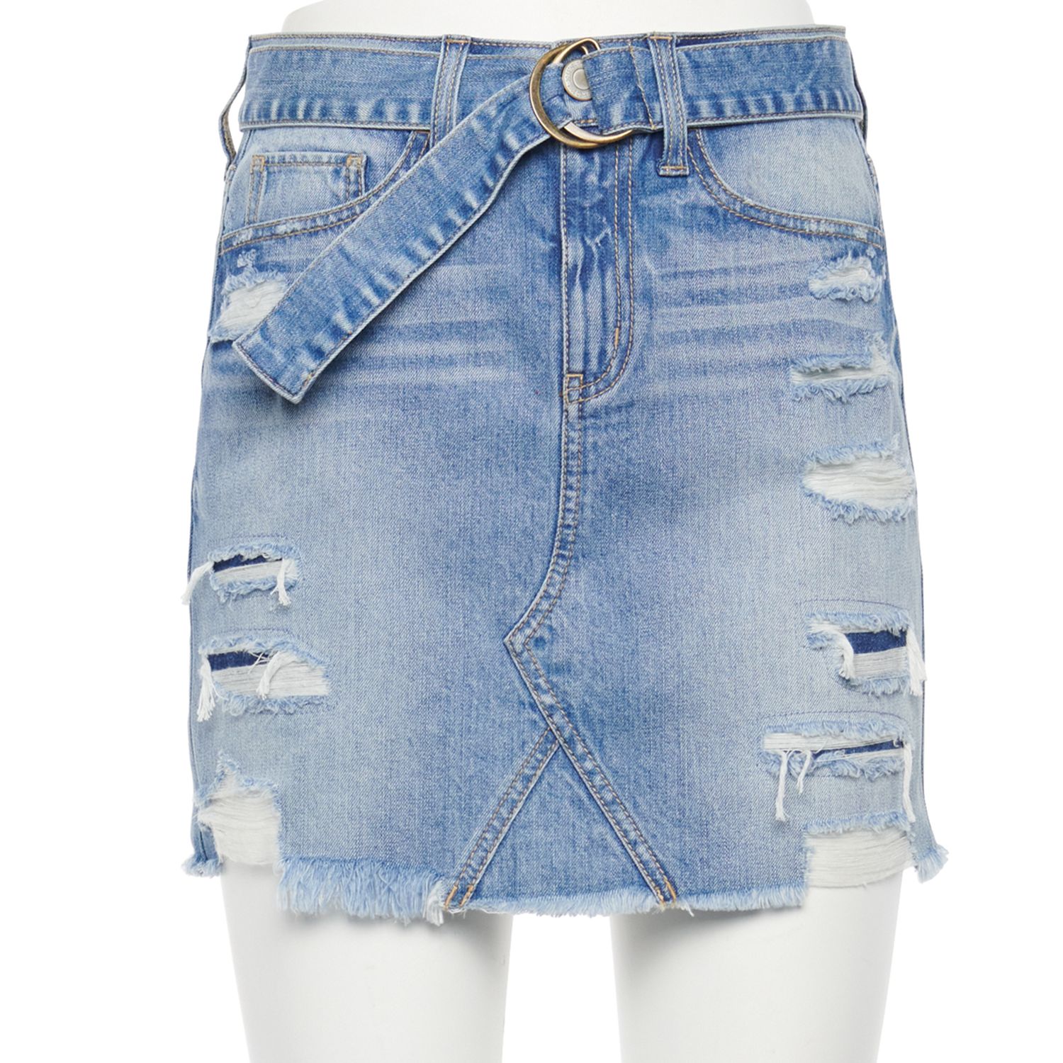 kohls womens denim skirts