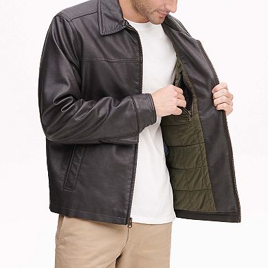 Men's Dockers® Smooth Lamb Faux-Leather Classic Bomber Jacket