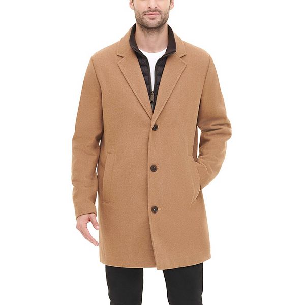 Men's Dockers® WoolBlend Top Coat with Quilted Bib