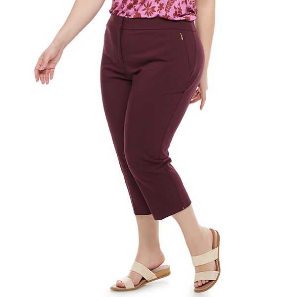 Plus Size EVRI™ Slant Pocket Career Capri Pants