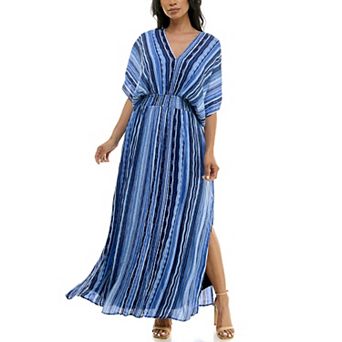 Women's Nina Leonard Print Smocked-Waist Maxi Dress