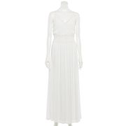 Women's Nina Leonard Crochet Trim Maxi Dress