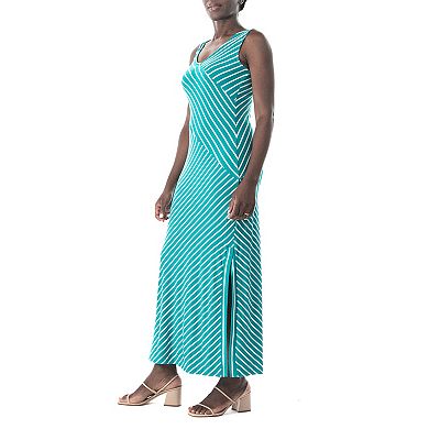 Women's Nina Leonard Striped Maxi Dress