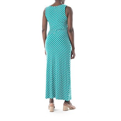 Women's Nina Leonard Striped Maxi Dress