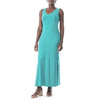 Women's Nina Leonard Striped Maxi Dress