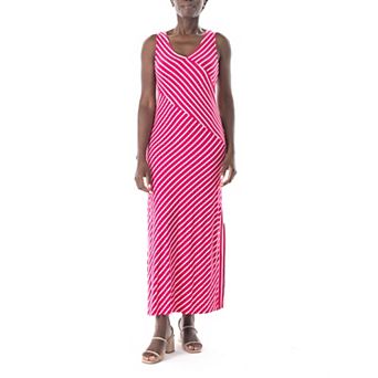 Women's Nina Leonard Striped Maxi Dress