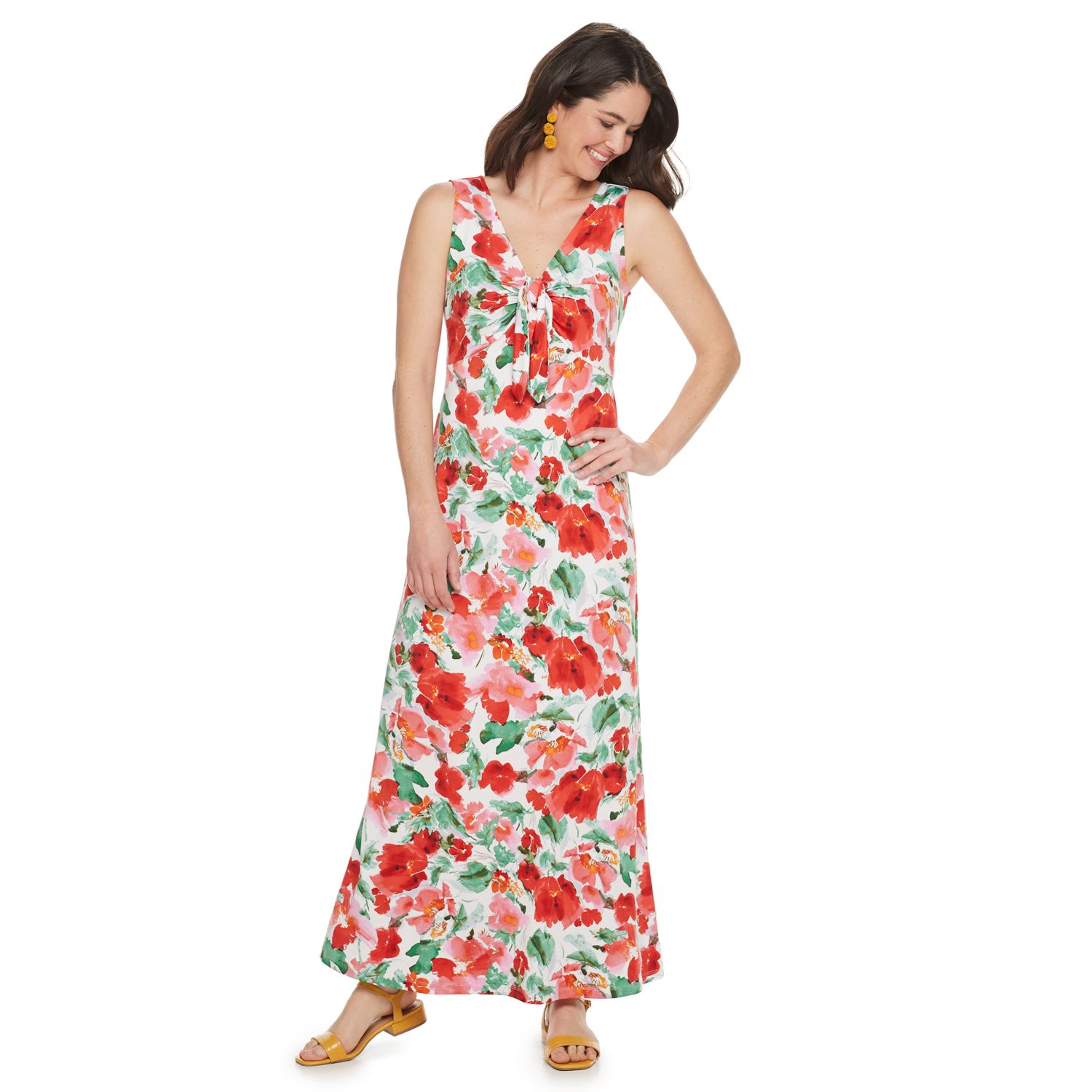 tie front maxi dress