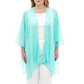 Women's Nina Leonard Floral Open-Front Kimono