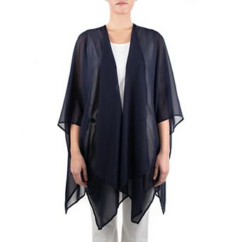 Women's Nina Leonard Floral Open-Front Kimono