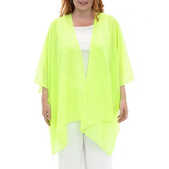 Women's Nina Leonard Floral Open-Front Kimono