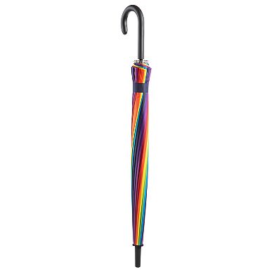 totes Rainbow Auto-Open Stick Umbrella