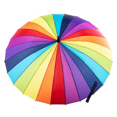 totes Rainbow Auto-Open Stick Umbrella