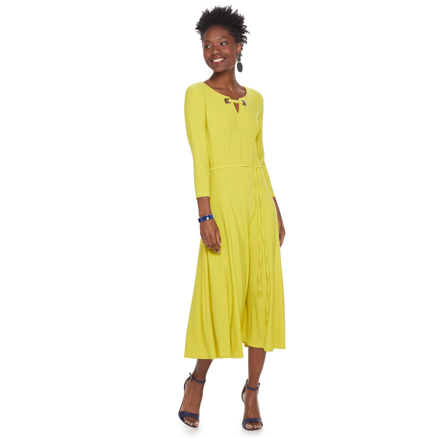 nina leonard midi dress