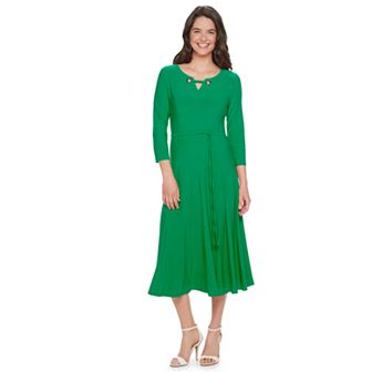 Women's Nina Leonard Grommet-Detail Midi Dress