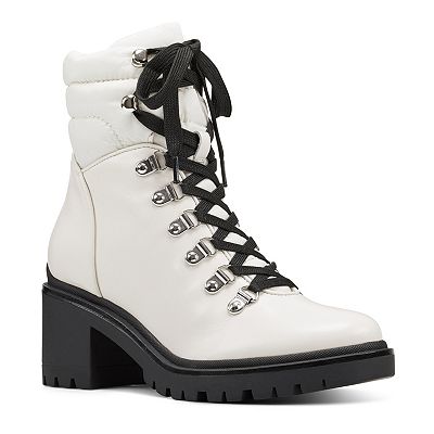 Nine West Persia Women s Leather Combat Boots