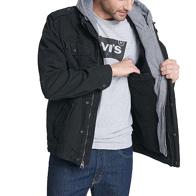 Men's Levi's Washed Sherpa-Lined Hooded Field Coat