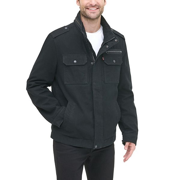 Men's Levi's® Washed Cotton Sherpa-Lined Military Jacket