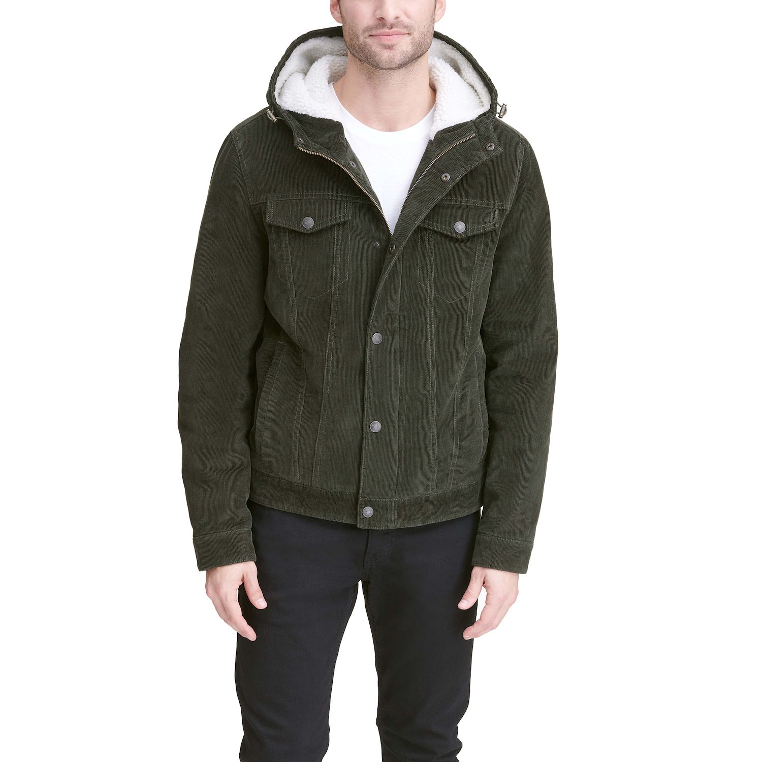 levi's men's coat with jersey hood