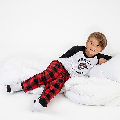 Boys 4-14 Hurley Blanket Fleece Pajama Top & Pants Set