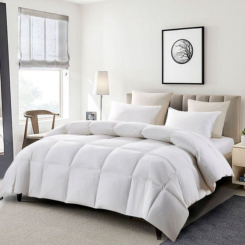 Serta White Goose Feather & Down Comforter - Light Warmth, Full/Queen