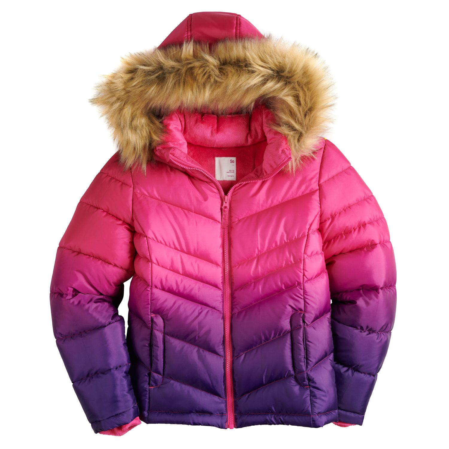 girls pink winter jacket