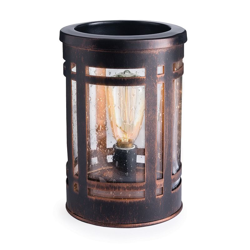Candle Warmers Etc. Mission Vintage Bulb Illumination Wax Melt Warmer, Red/