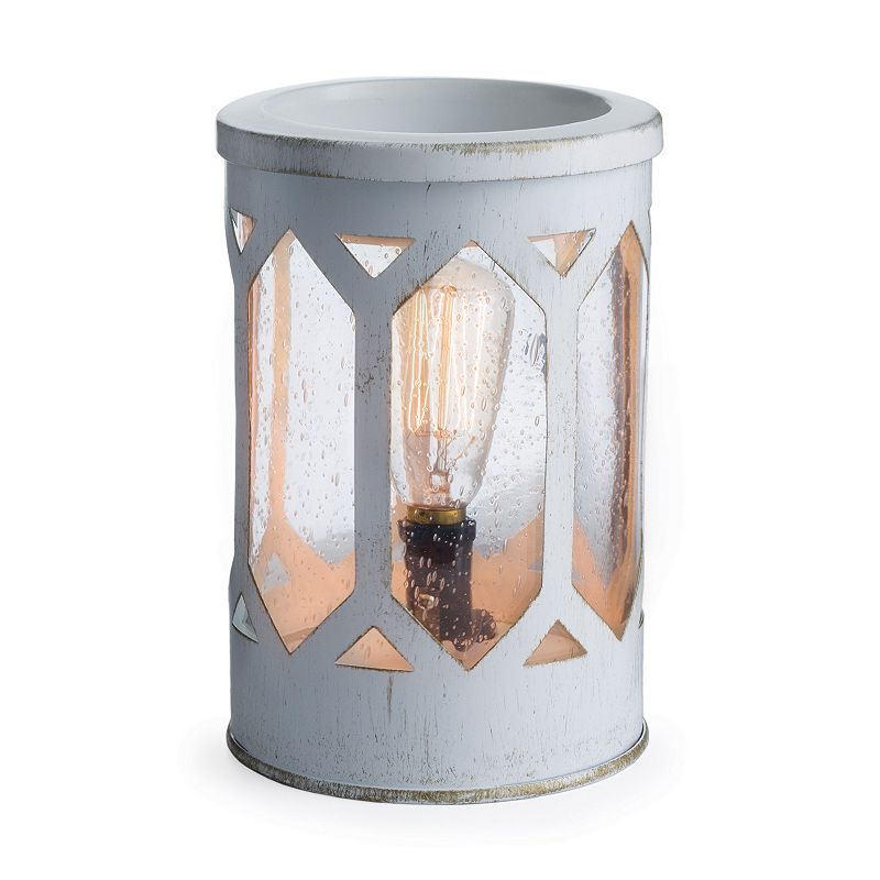 Candle Warmers Etc. Arbor Vintage Bulb Illumination Wax Melt Warmer, White