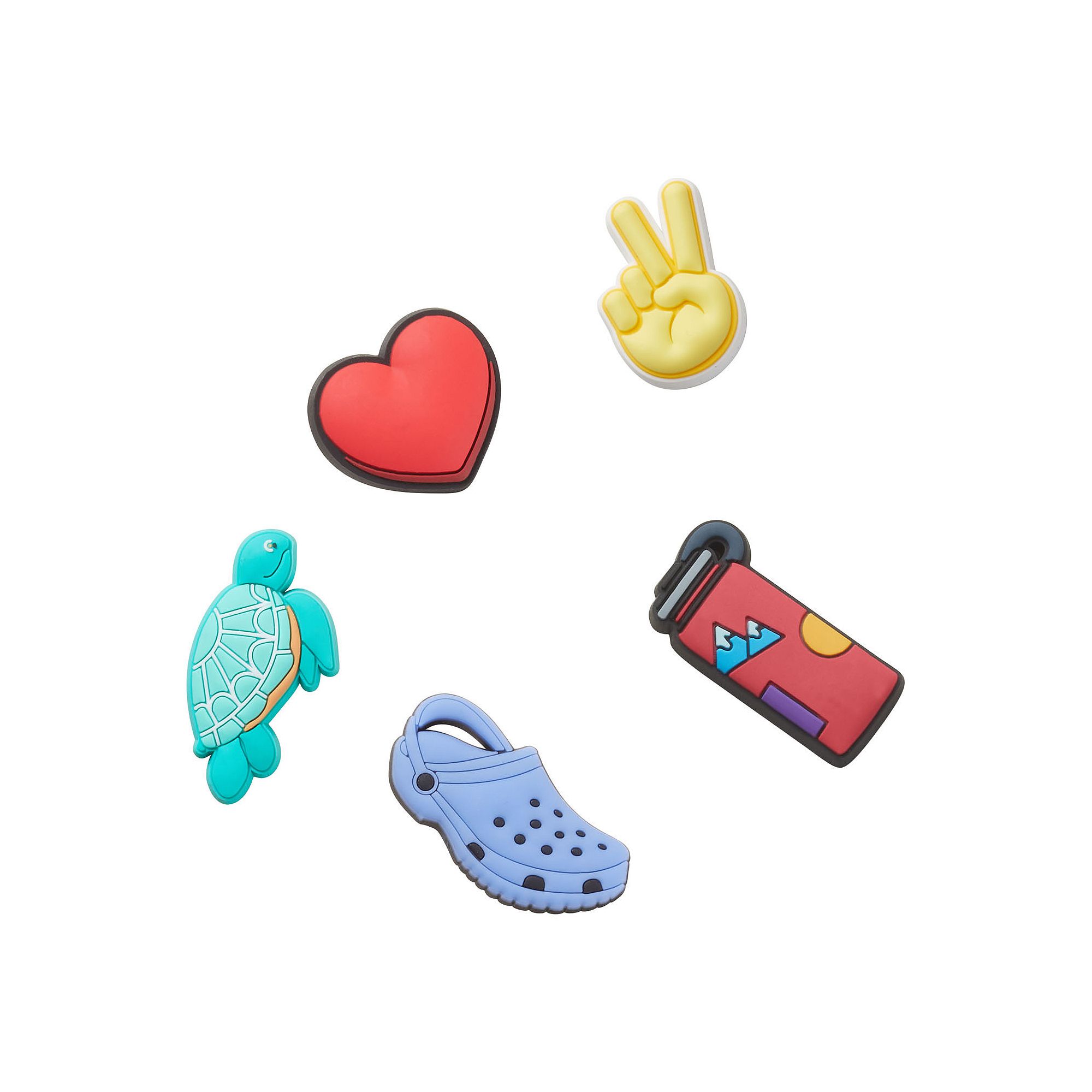 62101916 Crocs Peace Love & Outdoors Adult 5-Pack Jibbitz C sku 62101916