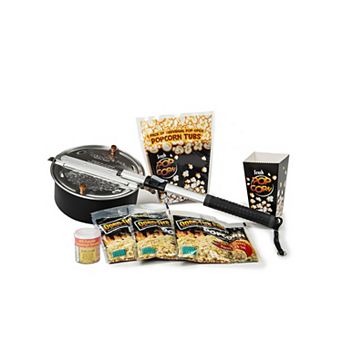 Wabash Valley Farms Open Fire Popcorn Popper & Seasoning Set
