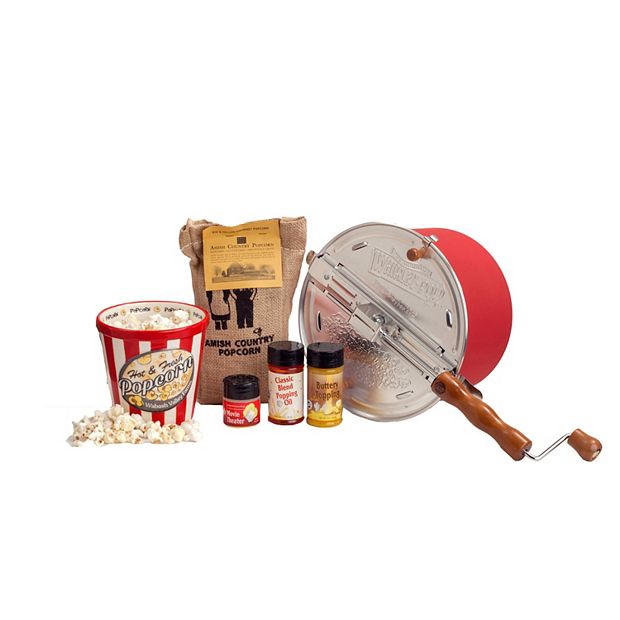 Wabash Valley Farms Whirley-Pop Popcorn Popper Old Fashioned Popcorn Gift  Set