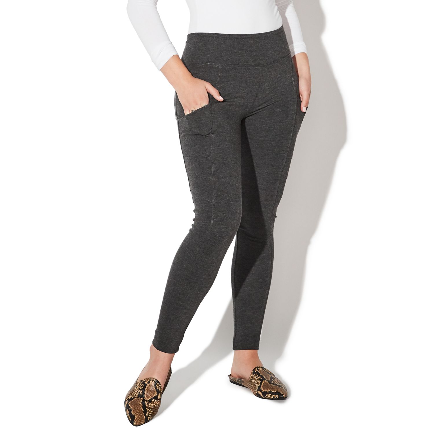 women's gray jeggings